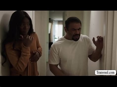 Hot Ebony Caught Her Shemale Roommate Masturbating In Her Room She Calls Their Guy Roommate Too