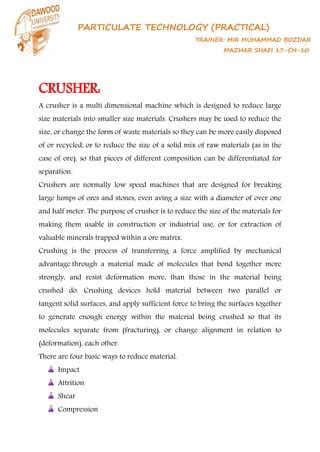 Crusher and Its Types | PDF