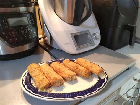 Rollitos de jamón York y queso en Freidora de Aire