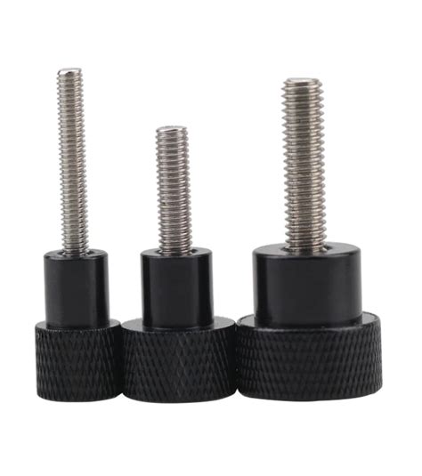 4pcs M4 Stainless Steel Knurled Knob Flat High Head Screws Aluminum