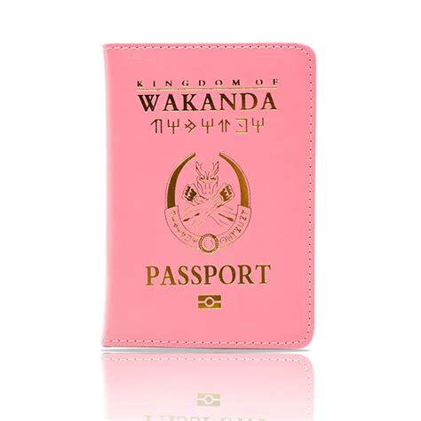 Hequn Soporte De Pasaporte De Viaje Wakanda Unisex Funda De Cuero Pu