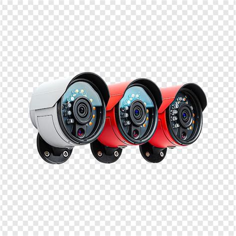 Cctv Security Camera Isolated On Transparent Background Premium AI