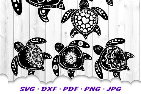 Wall Hangings Home D Cor Sea Turtle Silhouette Bundle Svg File Ocean