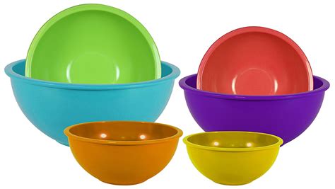 Gourmet Home Products Piece Nested Polypropylene Mixing Bowl Set