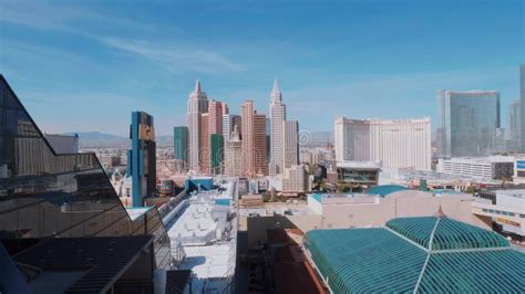 Skyline of Las Vegas Strip - Aerial View - USA 2017 Stock Video - Video ...