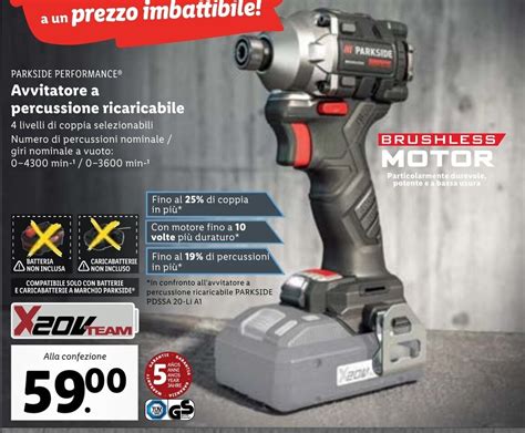 PARKSIDE PERFORMANCE Avvitatore A Percussione Ricaricabile Offerta Di Lidl