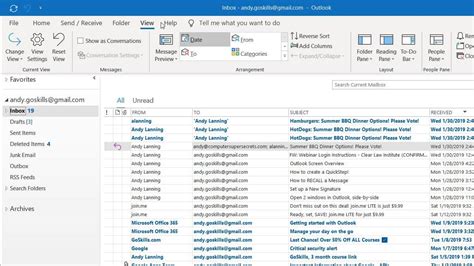 Groups And Conversations Microsoft Outlook 2019
