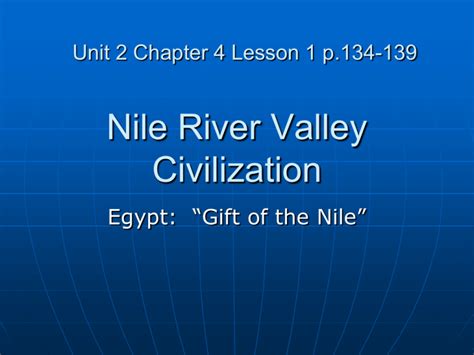 Nile River Valley Civilization