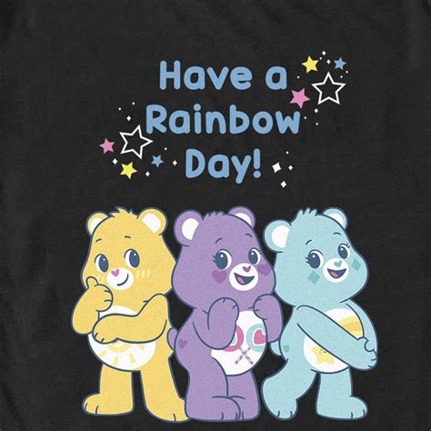 Mens Care Bears Have A Rainbow Day Graphic Tee