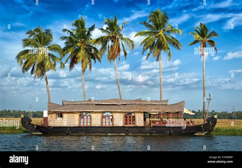 Backwaters Del Kerala Di Viaggio Della Casa Galleggiante Immagini E