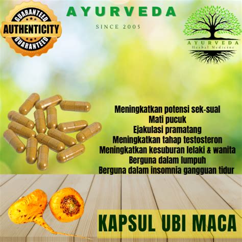 Ayurveda Kapsul Ubi Maca 1biji Labtest Approved Shopee Malaysia