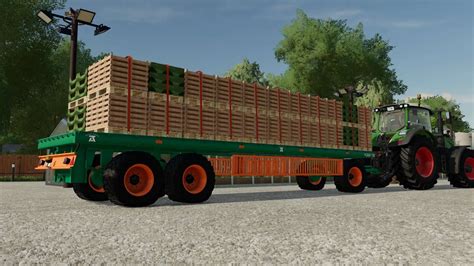 Aguas Tenias Platform Trailer Pack V Fs Mod Farming Simulator Mod