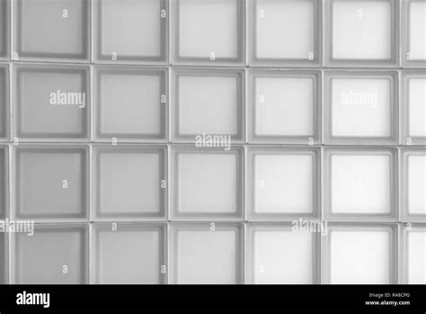 Wall Of Square And Translucent Glass Blocks Stock Photo Alamy