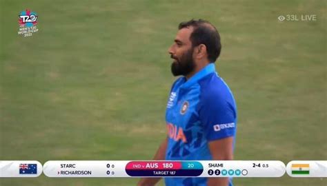 T20 World Cup 2022 Mohammed Shamis Fiery 4 Wicket Over In Ind Vs Aus