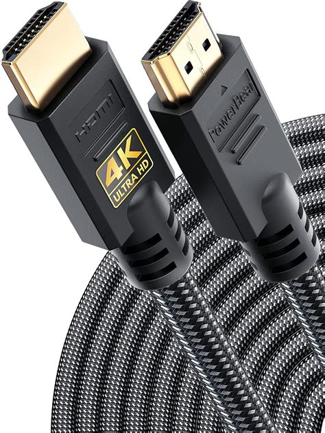 Powerbear K Hdmi Cable Ft High Speed Braided Nylon Gold