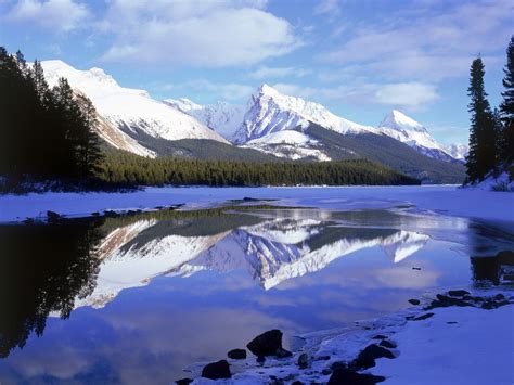 Wallpaper Landscape Mountains Lake Nature Reflection Sky Snow