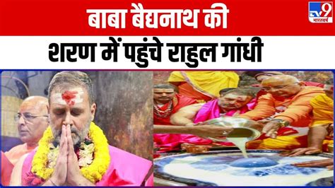 Jharkhand Rahul Gandhi ने देवघर में Baba Baidyanath धाम मंदिर में पूजा अर्चना की Youtube