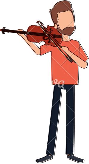 Man Playing Fiddle Character Canva