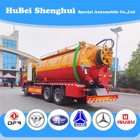 Shacman 6 4 20cbm Vacuum Sewage Suction Tank Truck Fecal Suction