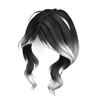 Wavy Anime Lush Layered Hair Black To White Roblox