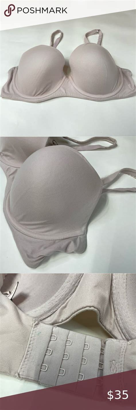 Body By Victorias Secret 36DD Lined Demi Bra Solid Light Pink Underwire