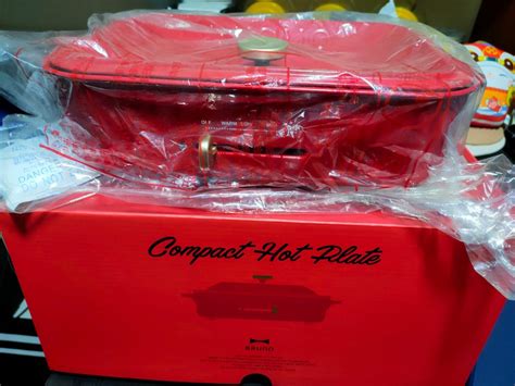 Bruno Compact Hot Plate Red TV Home Appliances Kitchen Appliances BBQ Grills Hotpots On