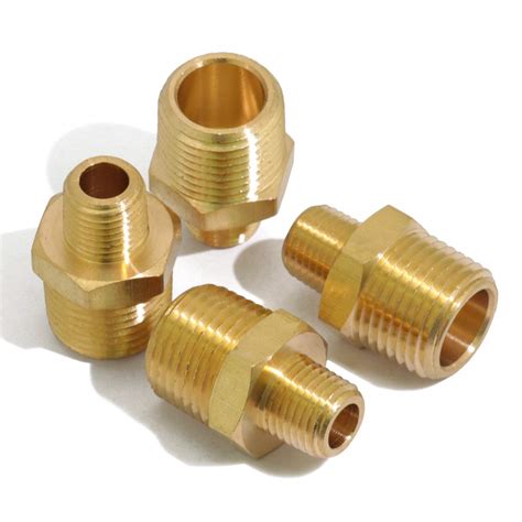 Buy KOOTANS 1 2 NPT Male X 1 4 NPT Male Solid Brass Nipples Heavy