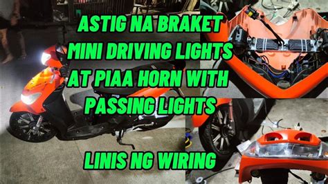 Yamaha Mio Install Mini Driving Piaa Horn Passing Lights Youtube