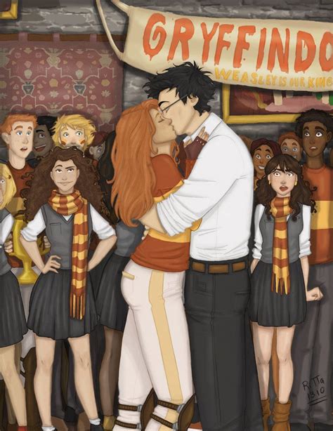 Pin By Macie Jones On Harry Potter Fanart Harry Potter Kiss Harry Potter Ginny Harry