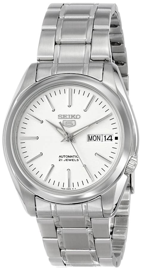 Seiko 5 SNKL41 Automatic 21 Jewels White Dial Stainless Steel Men Watch