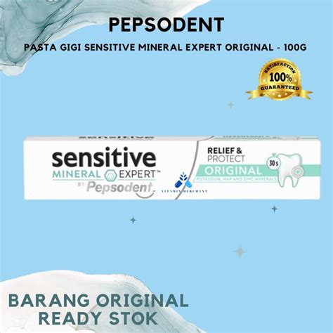 Jual Pepsodent Pasta Gigi Sensitive Mineral Expert Original 100G