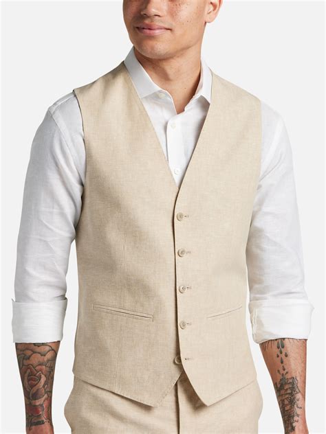 Joe Joseph Abboud Slim Fit Linen Blend Suit Separates Vest Suit Separate Vests Mens Wearhouse