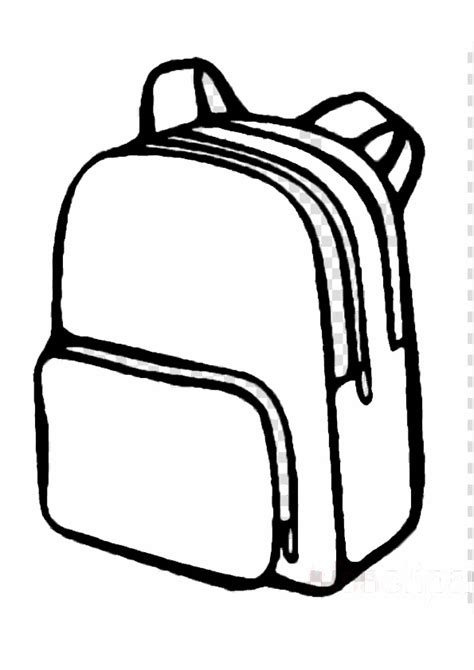School Bag Colouring Pages