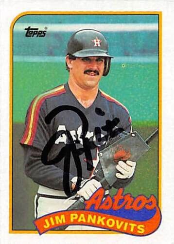 Jim Pankovits Autographed Baseball Card Houston Astros 1989 Topps