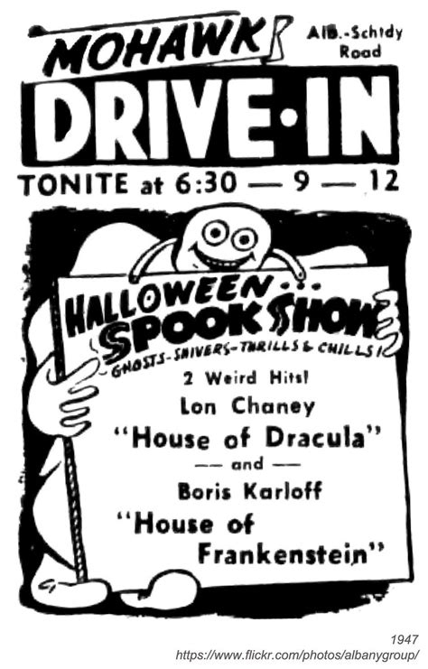 Mohawk Drive In Halloween Spook Show Albanygroup Archive Flickr