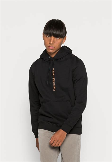 Calvin Klein Jeans Seasonal Institutional Hoodie Sweatshirt Blackschwarz Zalandoat