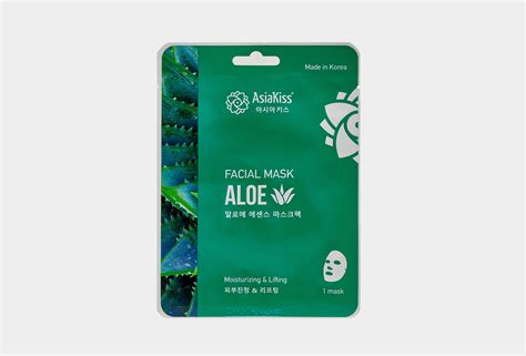 Asiakiss Тканевая маска для лица Aloe Essence Facial Mask 1 шт — купить