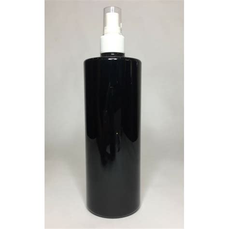 Ml Black Pet Cylinder Bottles With White Atomiser