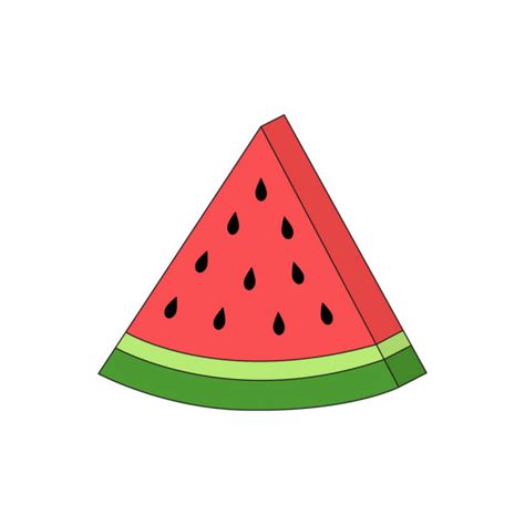 Picture: cartoon watermelon slice | Cartoon watermelon slice — Stock ...