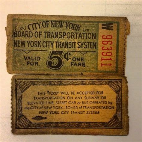 Old NYC Subway Tickets...so cool! | Nyc subway, Subway, Vintage new york