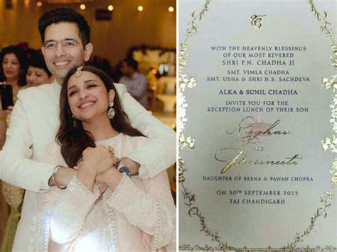 Parineeti Chopra And Raghav Chadha S Wedding Invitation Takes The