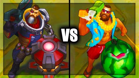 Dreadnova Gangplank Vs Pool Party Gangplank Epic Skins Comparison