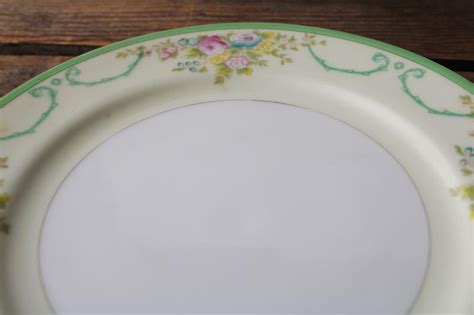 Vintage Hand Painted Japan Meito China Set Of Salad Plates Formal