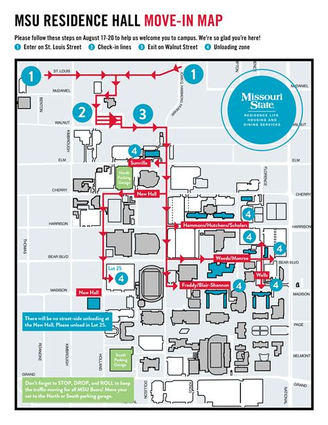 Move In Map Welcome Weekend Missouri State