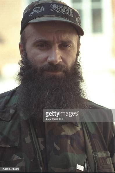 Portrait of Shamil Basayev at his headquarters near Grozny. News Photo ...