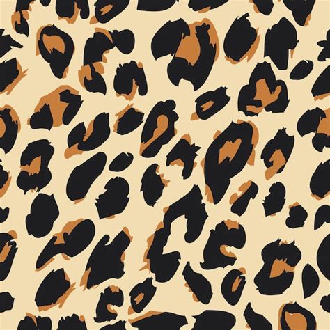 Premium Vector Leopard Skin Print Pattern Seamless Animal Fur Pattern