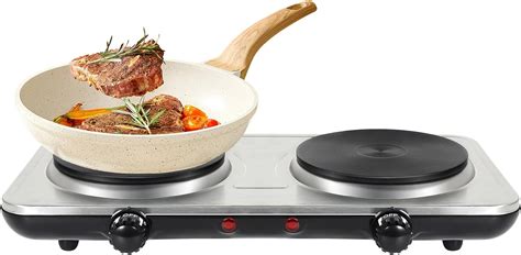 Hot Plates Uten Double Hotplate Stainless Steel Premium Hotplate 5 Levels Separate Thermostat