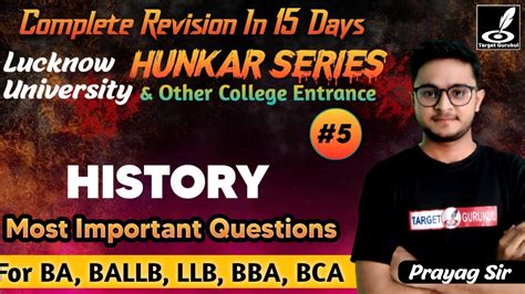 Previous Year Questions History Lucknow University Ba Bca BALLB