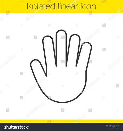 Palm Linear Icon Thin Line Illustration Stock Illustration