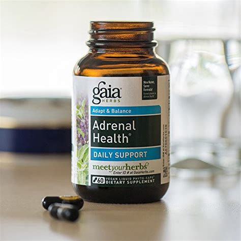 Gaia Herbs Adrenal Health Daily Support Liquid Phyto Caps 60 Count